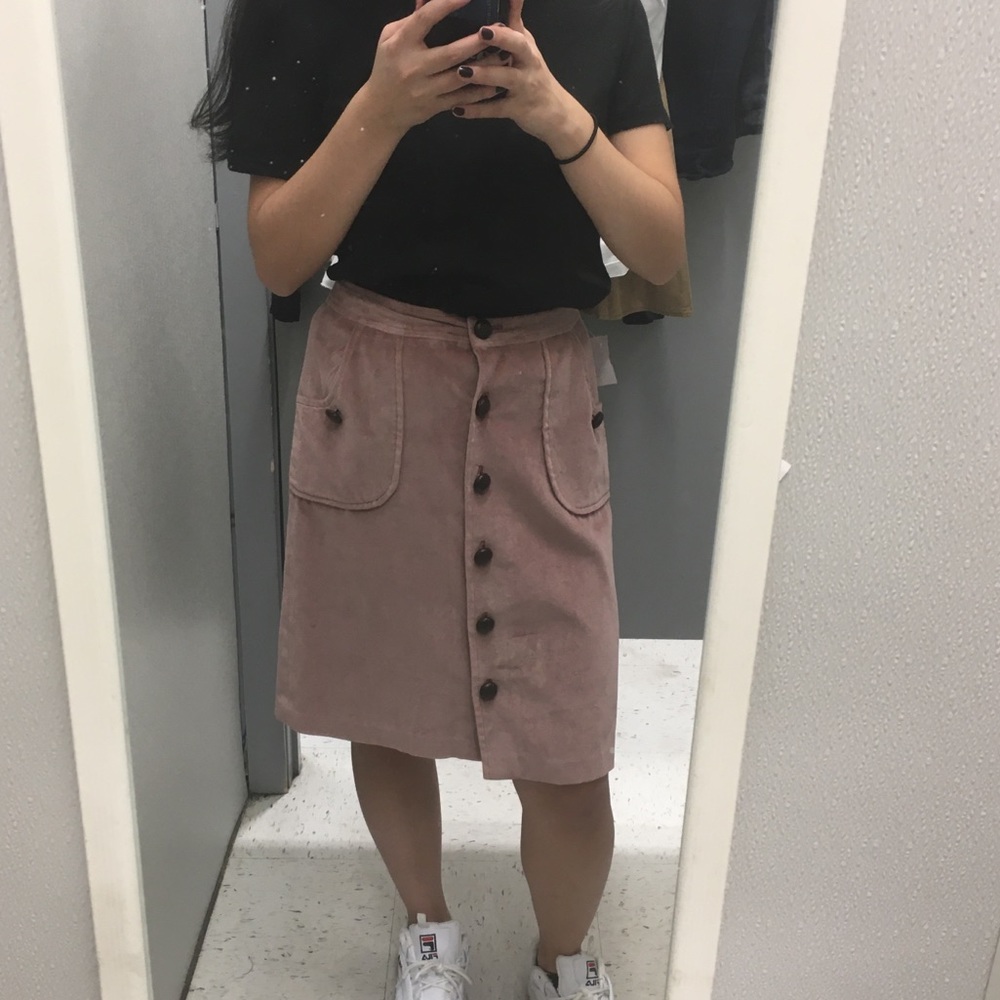 Rose blush velvet skirt from Milly of New York vintage - Picture 2 of 4